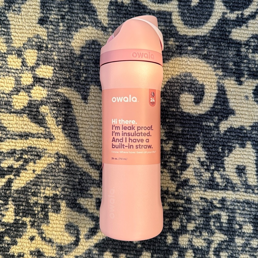 Owala Rose Quartz 24 oz Water Bottle NWT